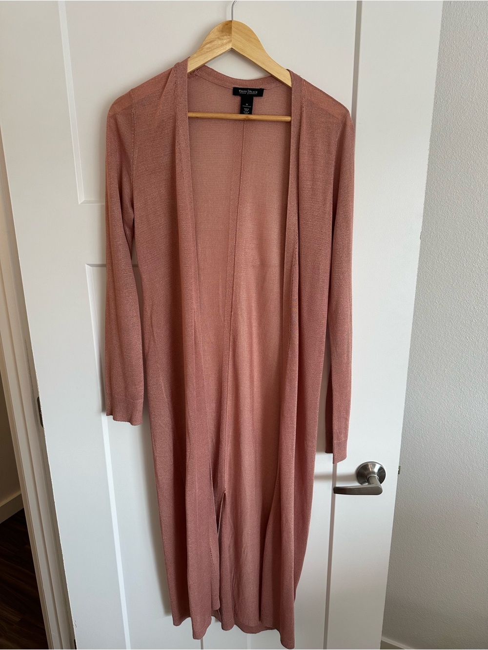 Long Lightweight Cardigan in Dusty Rose